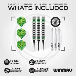 WINMAU Advance 500 Groen Softtip Wolfraam 22g Professioneel — miniatuur 2