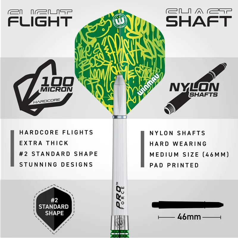 WINMAU Advance 500 Groen Softtip Wolfraam 22g Professioneel — foto 3