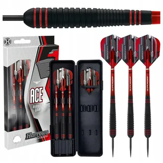 ACE Rubberen Zwarte Dartset Staal met Etui 20g 22g 24g 26g — miniatuur 1