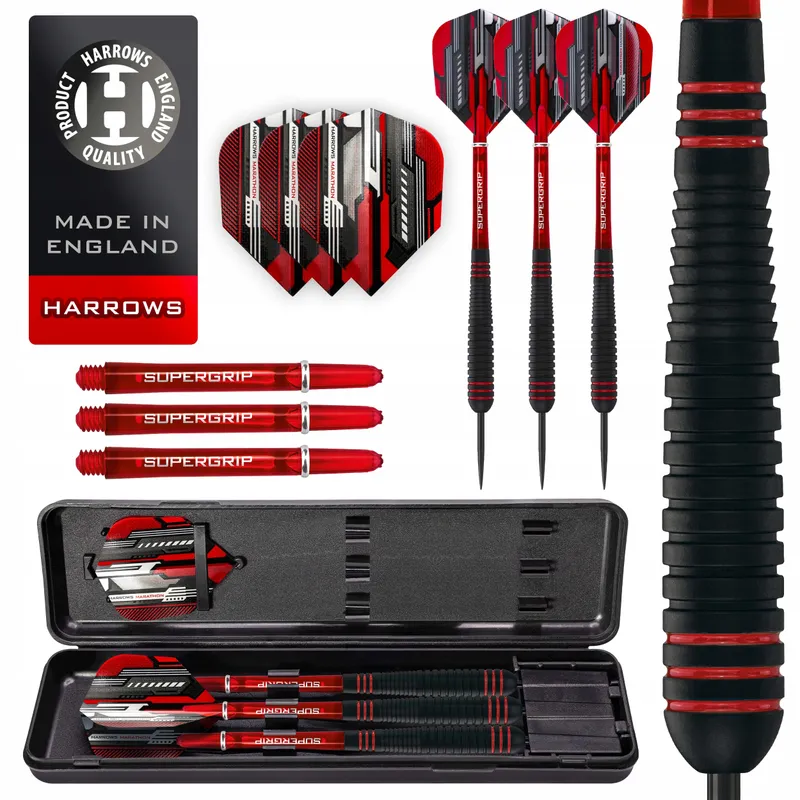 ACE Rubberen Zwarte Dartset Staal met Etui 20g 22g 24g 26g — foto 2