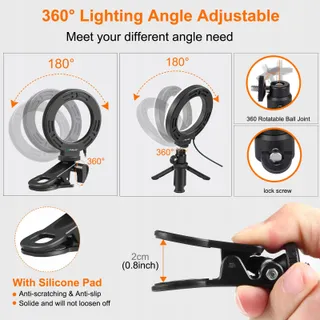 PULUZ Mini Ringlicht 6 Inch 72 LED Laptop — miniatuur 6