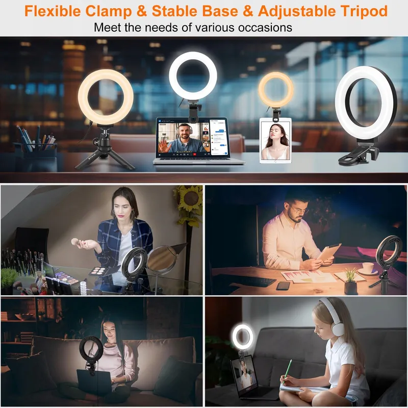 PULUZ Mini Ringlicht 6 Inch 72 LED Laptop — foto 4