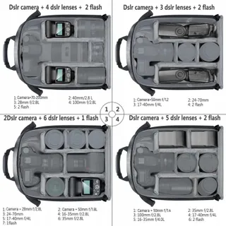 NEEWER Camerarugzak Vakverdeling SLR Accessoires — miniatuur 4