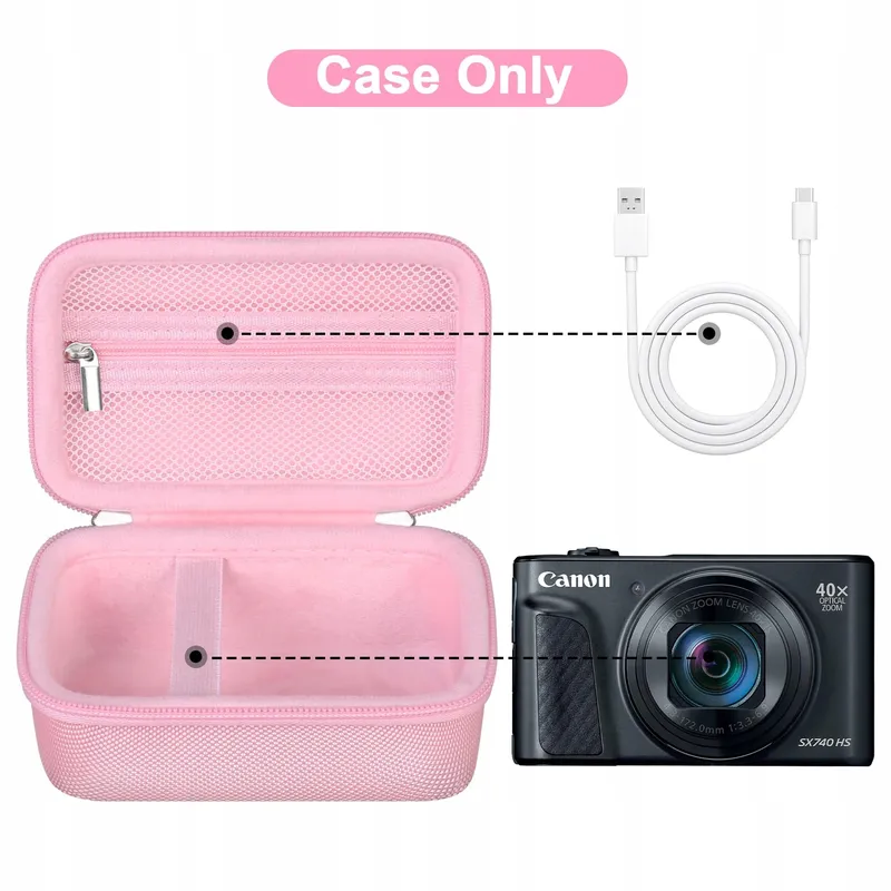 CANBOC Cameratas Canon PowerShot SX740 SX730 SX720 SX620 G7X Roze — foto 2