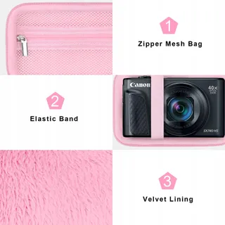CANBOC Cameratas Canon PowerShot SX740 SX730 SX720 SX620 G7X Roze — miniatuur 5