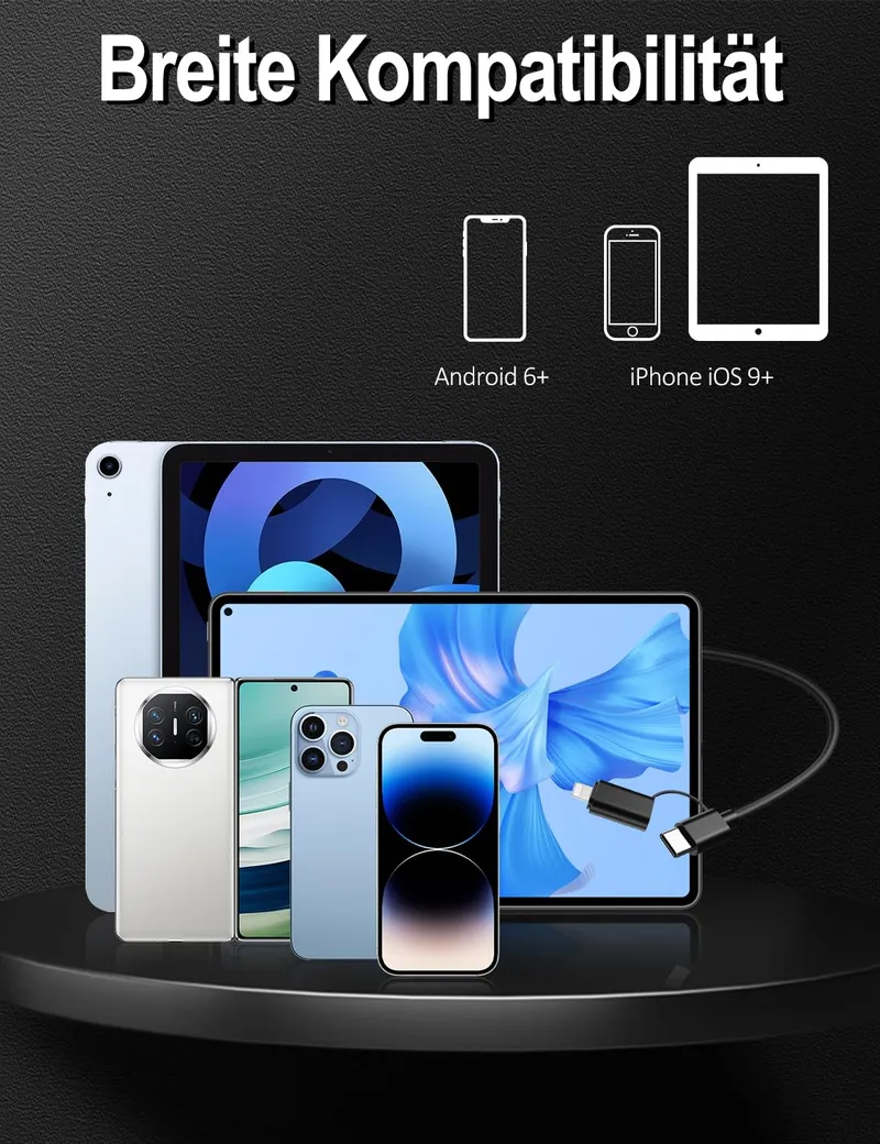FERDIIZ Endoscoopcamera HD 1920P Dual Lens IP67 Android iOS 10m — foto 9