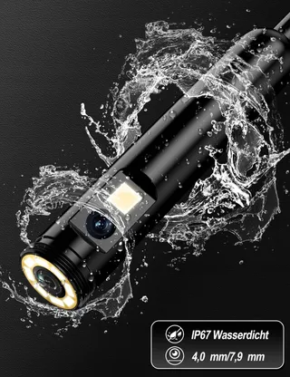 FERDIIZ Endoscoopcamera HD 1920P Dual Lens IP67 Android iOS 10m — miniatuur 4