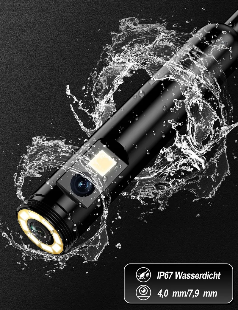 FERDIIZ Endoscoopcamera HD 1920P Dual Lens IP67 Android iOS 10m — foto 4