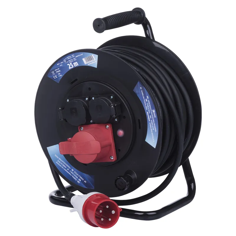 EMOS Kabelhaspel 25m 3 Stopcontacten Waterdicht Buiten Camping — foto 1