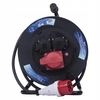 EMOS Kabelhaspel 25m 3 Stopcontacten Waterdicht Buiten Camping — miniatuur 6