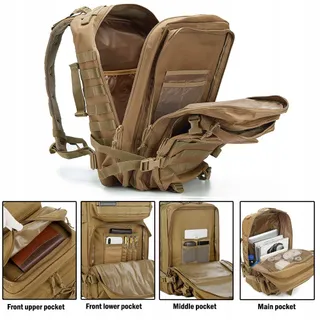 QT&QY Tactische Rugzak 45L Militair MOLLE Wandelen Trekking — miniatuur 6