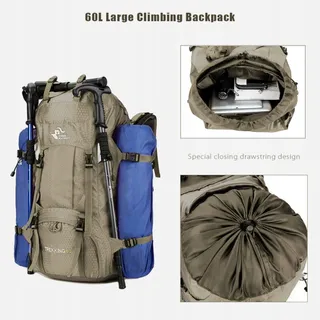 BSEASH Wandelrugzak 60L Waterdicht met Regenhoes Outdoor — miniatuur 5
