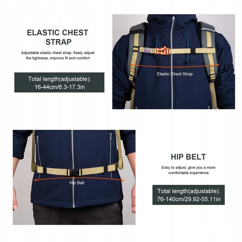 MOUNTAINTOP Wandelrugzak 35L Licht Unisex Voor Wandelen Camping — foto 8