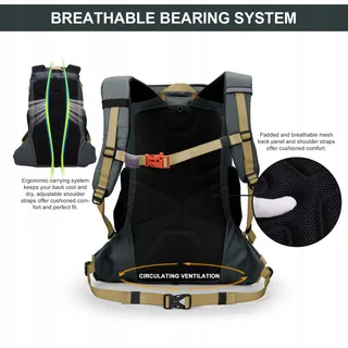 MOUNTAINTOP Wandelrugzak 35L Licht Unisex Voor Wandelen Camping — miniatuur 5