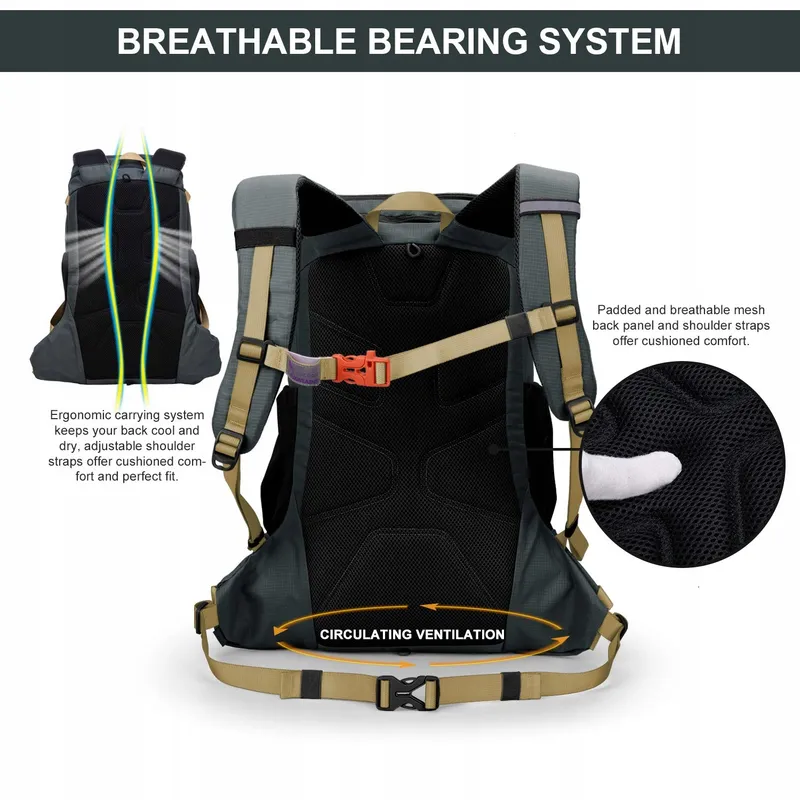 MOUNTAINTOP Wandelrugzak 35L Licht Unisex Voor Wandelen Camping — foto 5