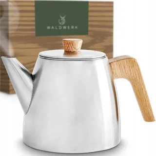 WALDWERK Theepot met Zeef Dubbelwandig RVS 304 — miniatuur 1