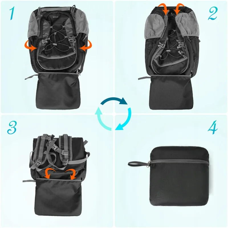 RAINSMORE Waterdichte Wandelrugzak 40L Zwart — foto 7