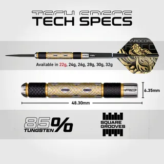 RED DRAGON Golden Eye 22g 85% Wolfraam Dartset Flights Shafts — miniatuur 4