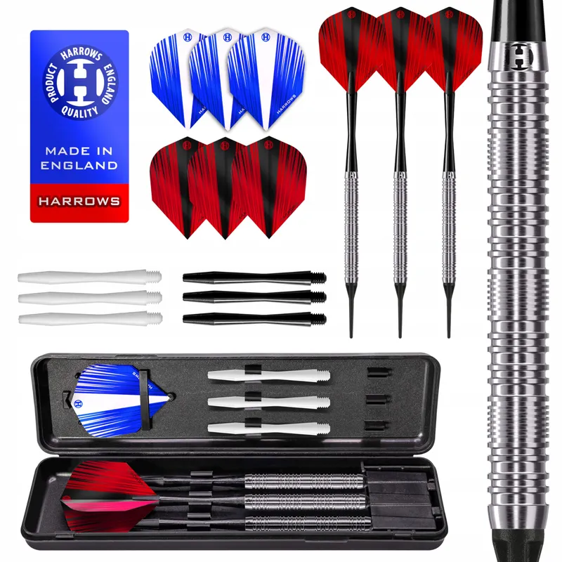 HARROWS Caliber Soft Tip Dartset Wolfraam 18g 16-delig — foto 1