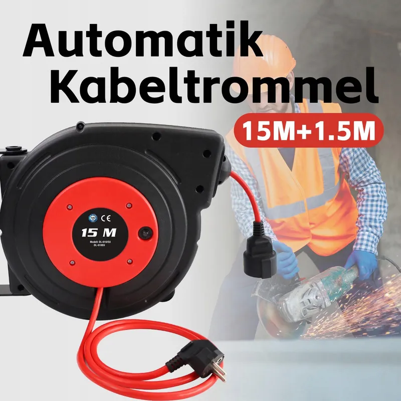 ULTRA EXPLORER Kabelhaspel 15m+2m 2300W Wandmontage — foto 2