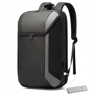 BANGE Business Rugzak Laptop Waterdicht USB Grijs — miniatuur 1