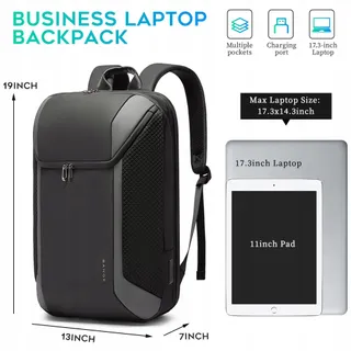 BANGE Business Rugzak Laptop Waterdicht USB Grijs — miniatuur 2