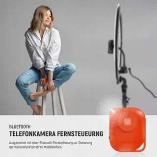 NEEWER Professionele Ringlamp 18 inch 45W Statief Telefoonhouder App — miniatuur 6