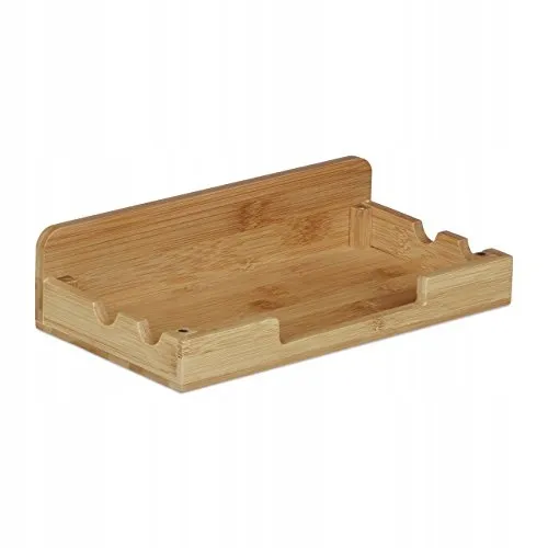 RELAXDAYS Bamboe Laadstation Organizer Voor Smartphones Tablets — foto 10