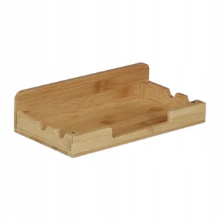 RELAXDAYS Bamboe Laadstation Organizer Voor Smartphones Tablets — miniatuur 7