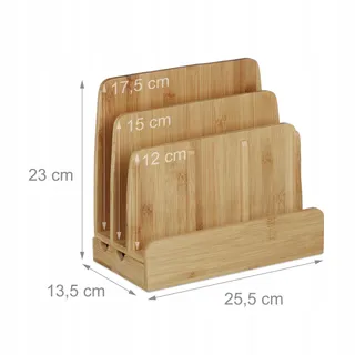RELAXDAYS Bamboe Laadstation Organizer Voor Smartphones Tablets — miniatuur 4