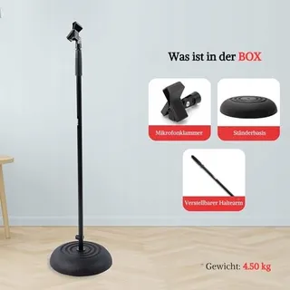 PYLE Microfoonstandaard Verstelbaar 0,85m tot 1,52m Stevige Voet — miniatuur 7
