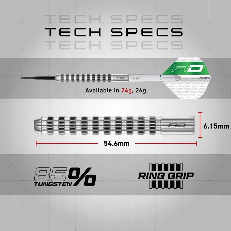 RED DRAGON Javelin Speedline 24g 85% Wolfraam Darts — foto 4