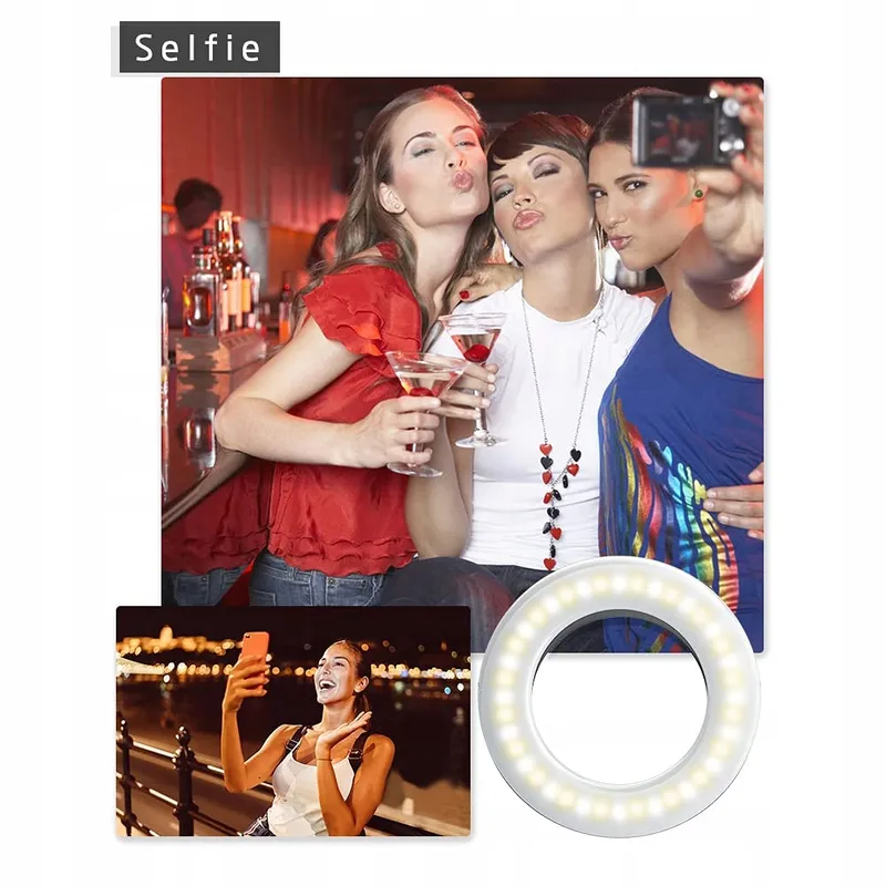XINBAOHONG Selfie Ringlicht 40 LED USB Telefoon Tablet Laptop — foto 4