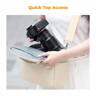 K&F CONCEPT Camera Sling Bag Schoudertas Voor Fotografen Beige — miniatuur 4
