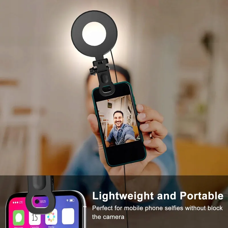 MOJIMDO LED Ringlicht Voor Telefoon Laptop Selfie Videobellen Make-up — foto 5