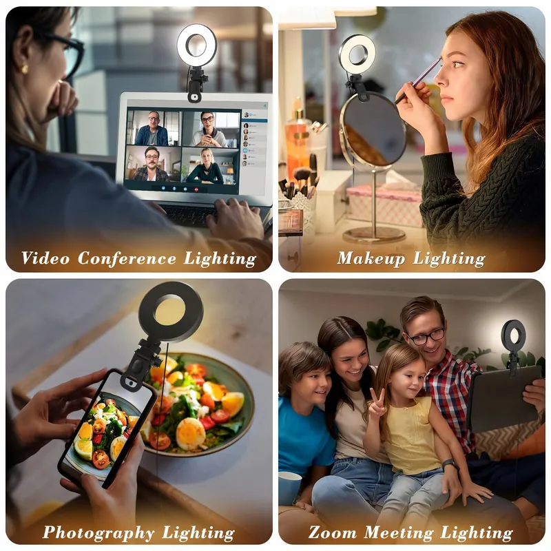 MOJIMDO LED Ringlicht Voor Telefoon Laptop Selfie Videobellen Make-up — foto 4