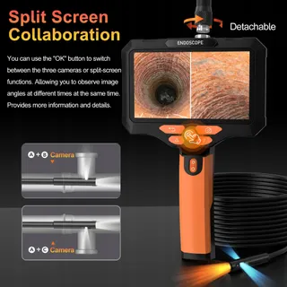 UIIVZEY Inspectiecamera 15m 5 Inch Scherm HD Waterdicht 64GB — miniatuur 4