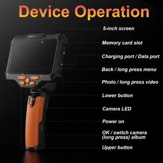 UIIVZEY Inspectiecamera 15m 5 Inch Scherm HD Waterdicht 64GB — miniatuur 7