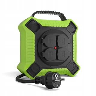 MUTECPOWER Kabelhaspel 10m Buiten IP44 4 Stopcontacten — miniatuur 1