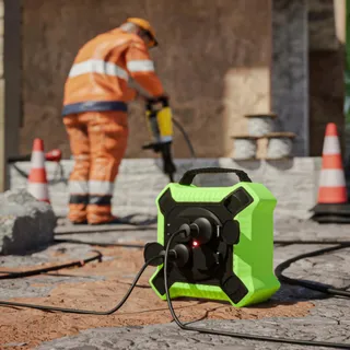 MUTECPOWER Kabelhaspel 10m Buiten IP44 4 Stopcontacten — miniatuur 4