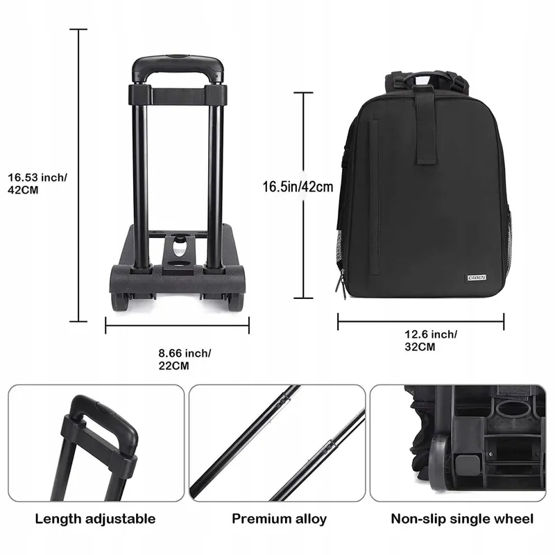 CADEN Waterdichte Camerarugzak DSLR SLR Sony Canon Nikon — foto 9