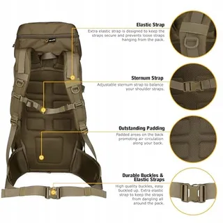 MARDINGTOP Tactische Rugzak 50L Trekking Outdoor Wandelen — miniatuur 5