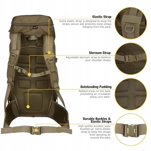 MARDINGTOP Tactische Rugzak 50L Trekking Outdoor Wandelen — foto 5