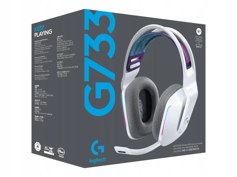 LOGITECH G733 LIGHTSPEED Draadloos Gaming Headset RGB 29u Wit — foto 9