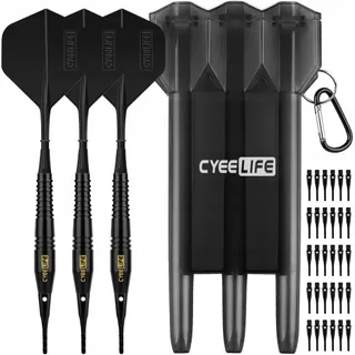 CYEE LIFE Softdartpijlen 18g met Etui Extra Punten Zwart — miniatuur 1
