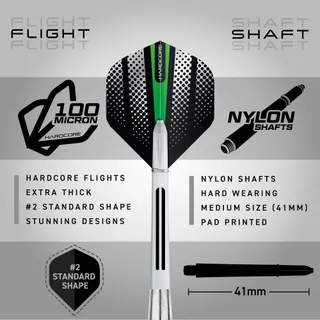 RED DRAGON Axis 24g 85% Wolfraam Darts Groen — miniatuur 3