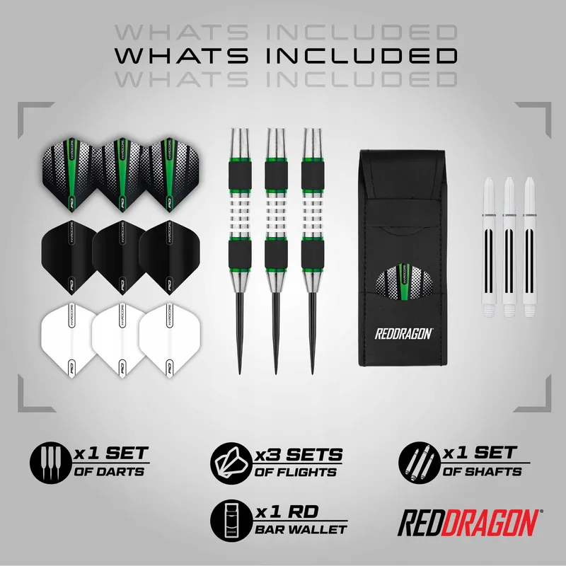 RED DRAGON Axis 24g 85% Wolfraam Darts Groen — foto 2