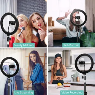 LED Ringlicht 10 Inch Selfie Vlog — miniatuur 6
