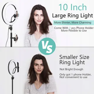 LED Ringlicht 10 Inch Selfie Vlog — miniatuur 5