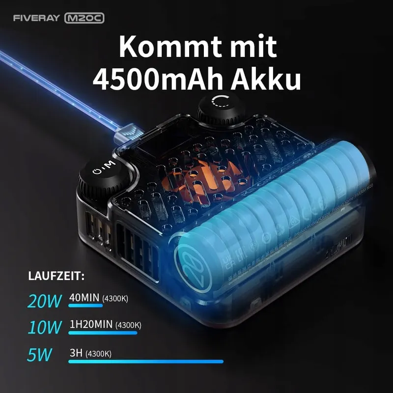 ZHIYUN Fiveray M20C RGB LED Videolamp 20W Magnetisch Streaming — foto 8